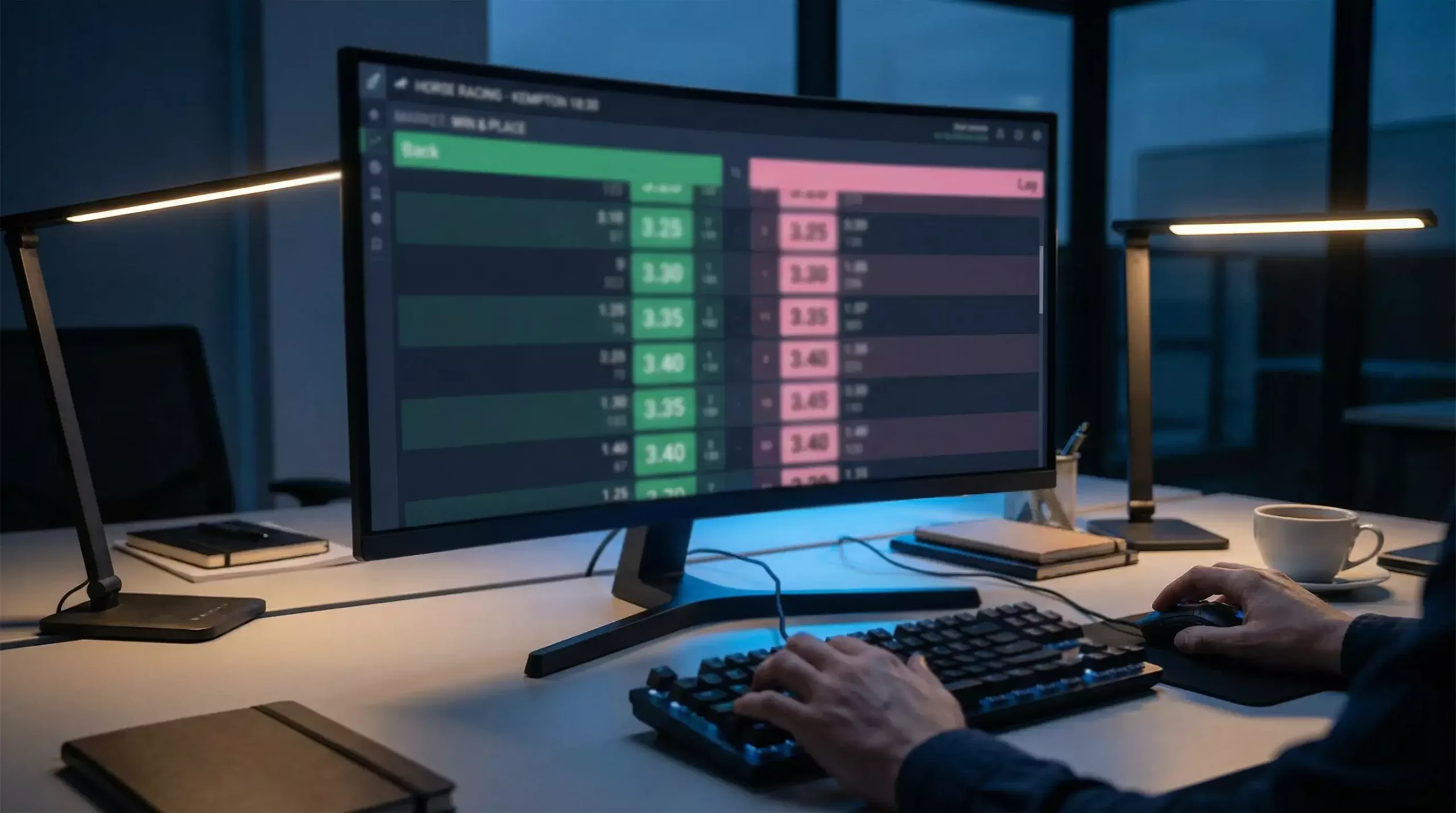 Betfair exchange screen showing BSP order book and price matching