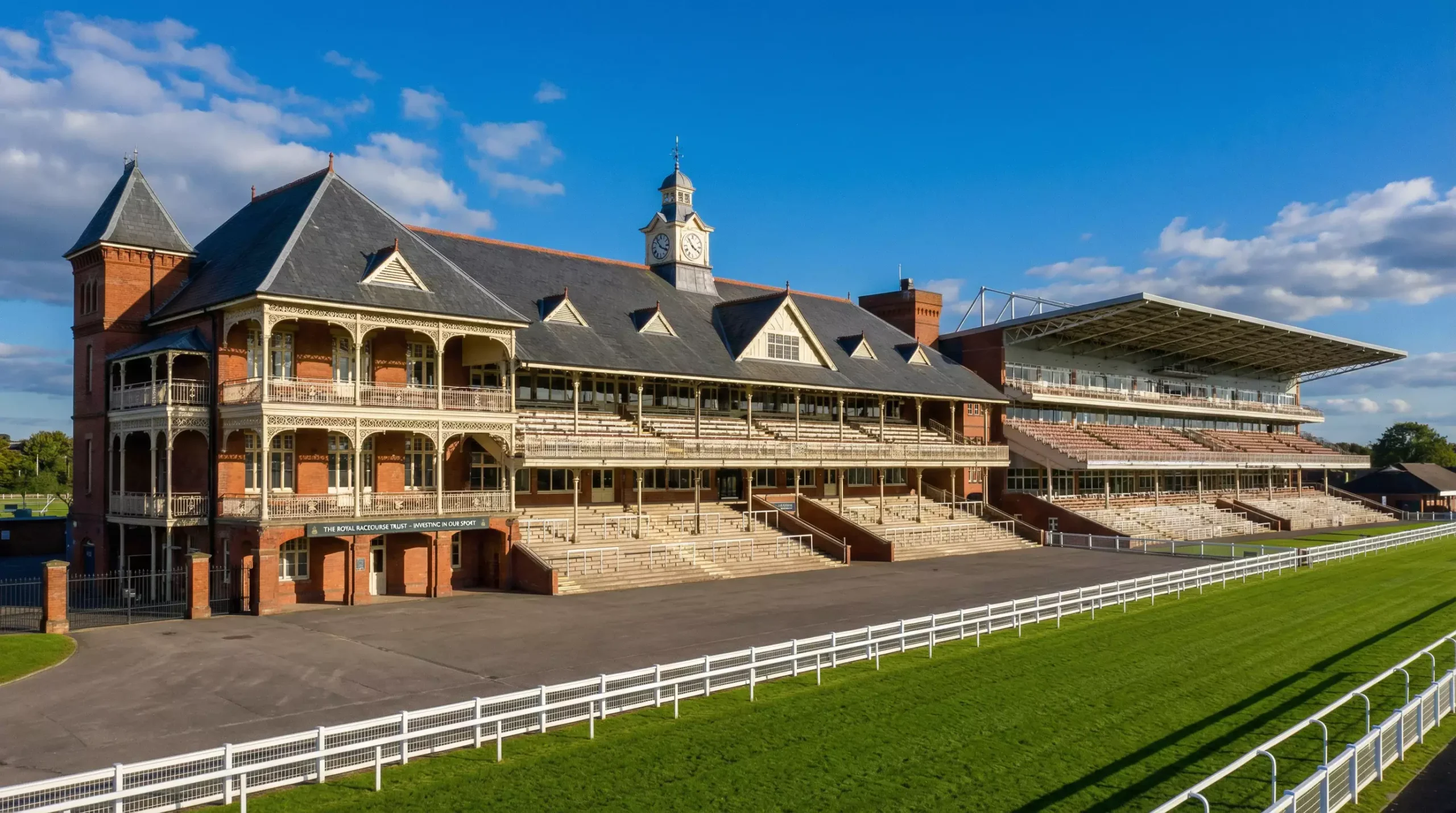 British racecourse grandstand funded by horserace betting levy